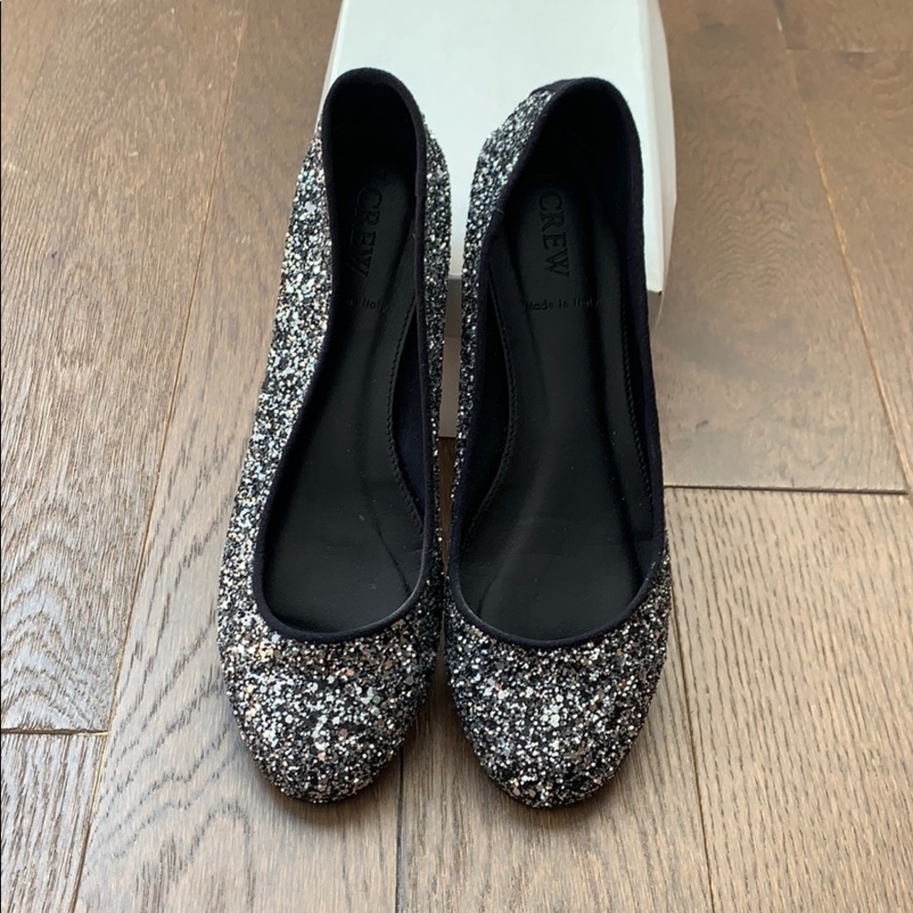 Sequin J.Crew ballet flats